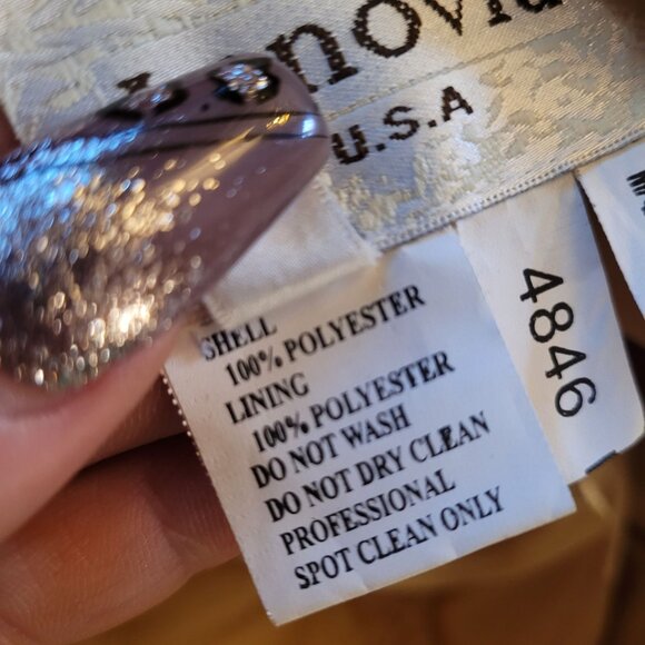 Lenovia Strapless Gold Ruched Gown size XL - Picture 8 of 9